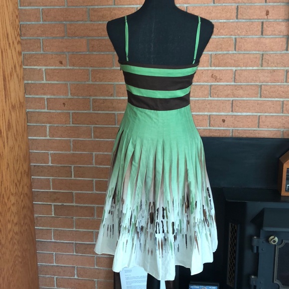💚BCBGMAXAZARIA💚COLOR BLOCK PLEATED DRESS💚 - Picture 4 of 8